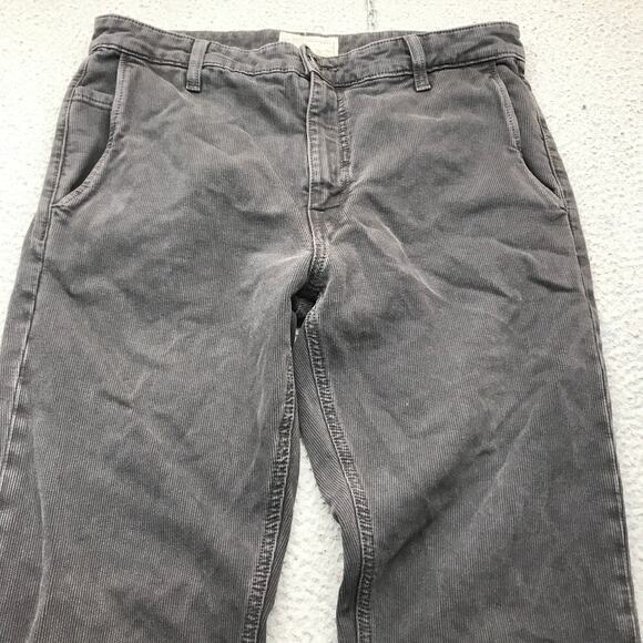 Current/Elliott LA Heritage Corduroy Pants Womens 33x32 Straight Leg Black - Picture 7 of 10